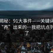 冷门揭秘：91大事件——关键词是怎么被“养”出来的…我把坑点列出来了